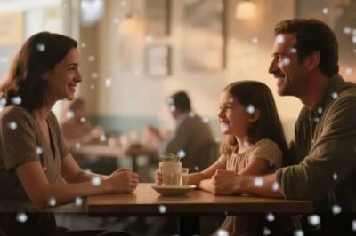 Sie stand allein im Café – ein Vater mit Kind winkte „Komm, setz dich zu uns“ D