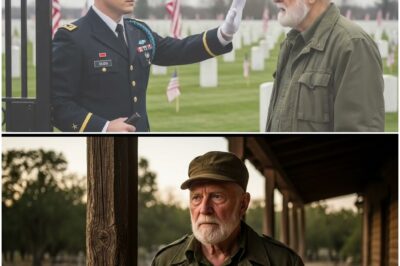 Sie blockierten den alten Veteranen bei der Beerdigung des Generals – dann trat ein Vier-Sterne-General hervor und salutierte ihm. D